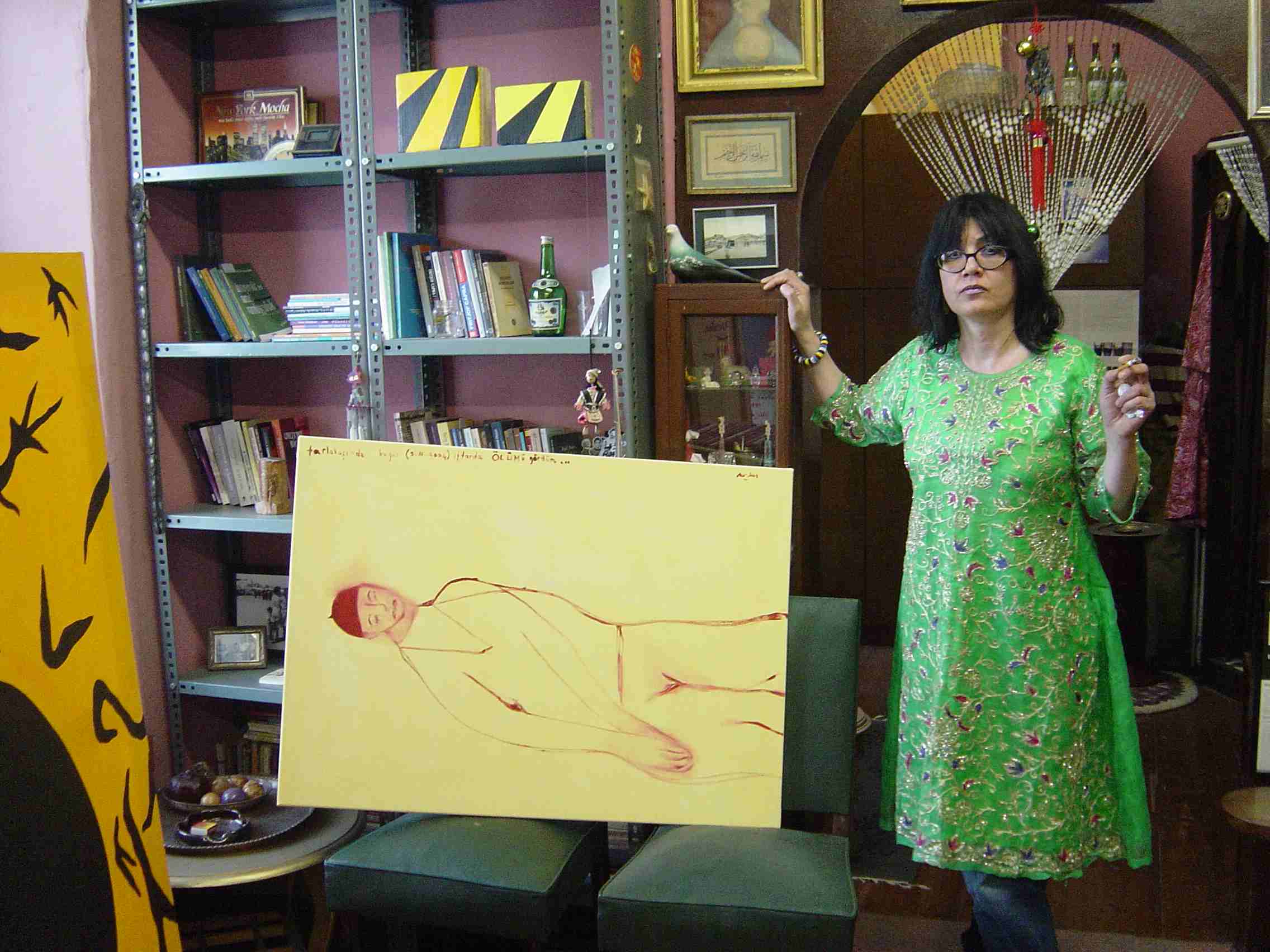 Nurdan Özşeker in her studio